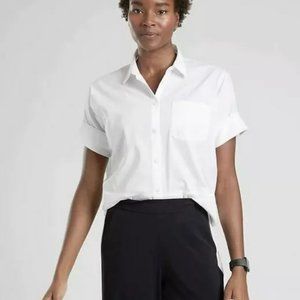 Athleta Inverness Tie-Front Button-Up Shirt